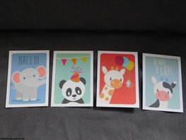 Set van 4 Ansichtkaarten